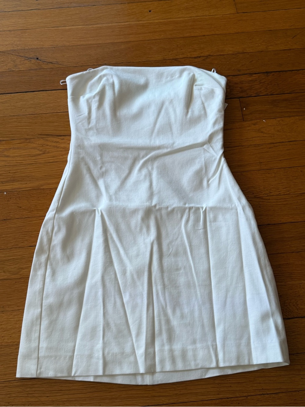 Zara White Strapless Mini Dress